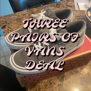 THREE PAIRS OF VANS FOR THE PRICE OF ONE